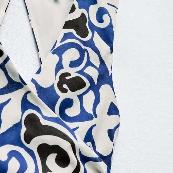 Zara printed crossed dress NWT - Picture 7 of 10
